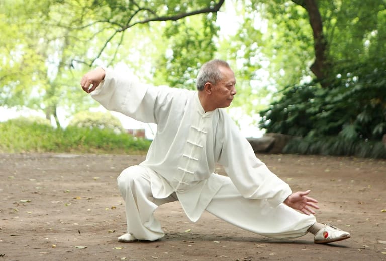 Tai chi is a type of martial art that typically involves slow, deliberate movements and poses